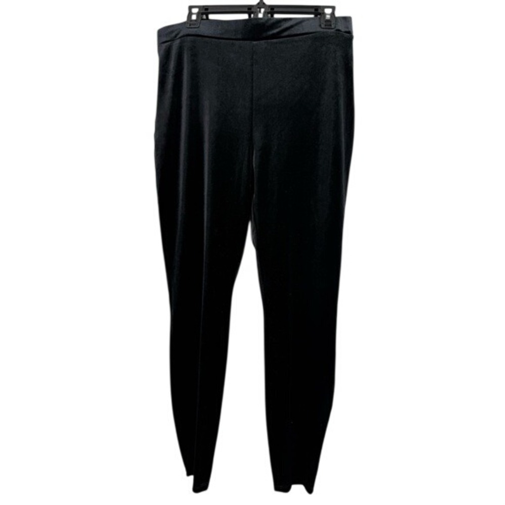 J.Crew Black Stretch Velvet‎ Pull On Pants Large L K3653 Holiday Party Glam